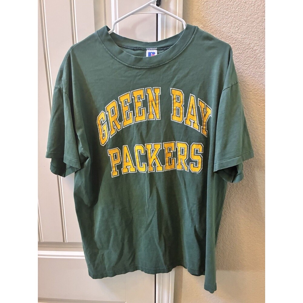 Vintage 90's Green Bay Packers Shirt-XL Single Stitch Russell Made in USA